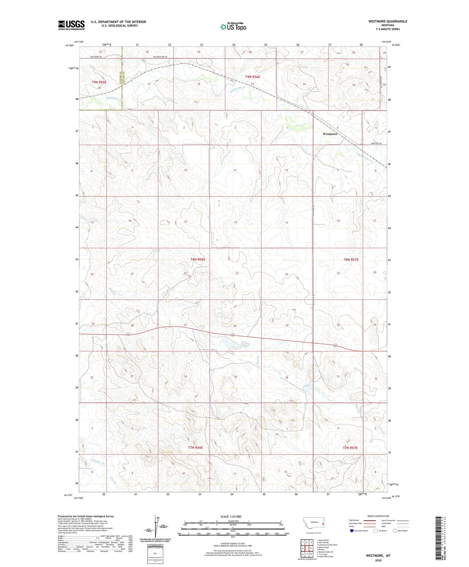 Westmore Montana US Topo Map Image
