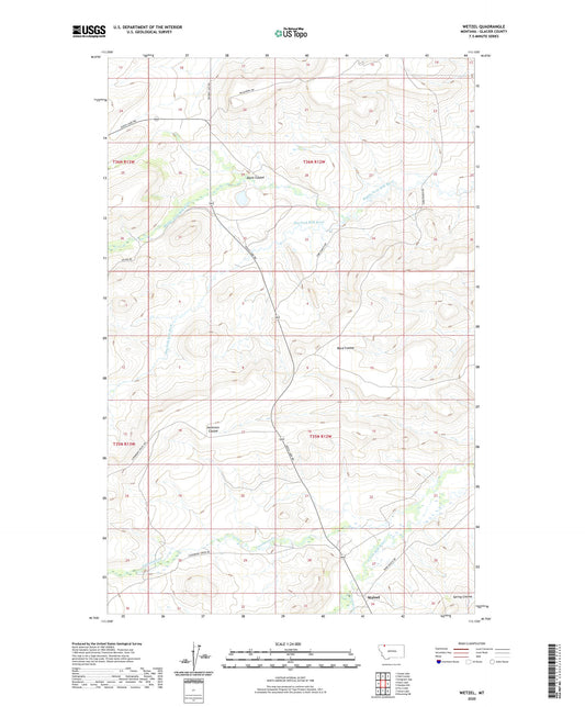 Wetzel Montana US Topo Map Image
