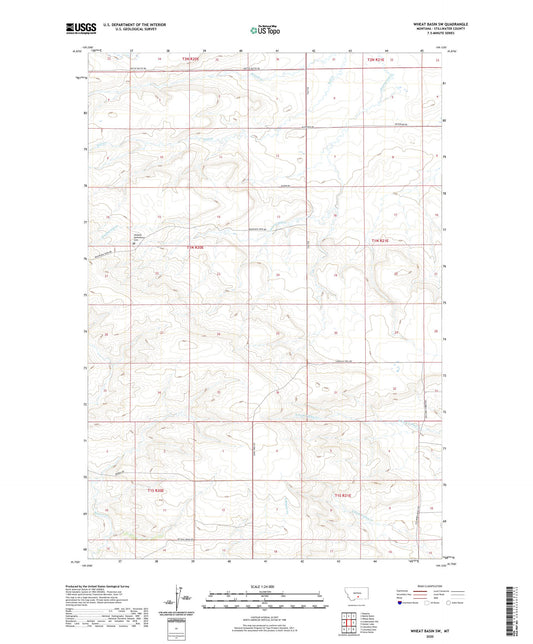 Wheat Basin SW Montana US Topo Map Image
