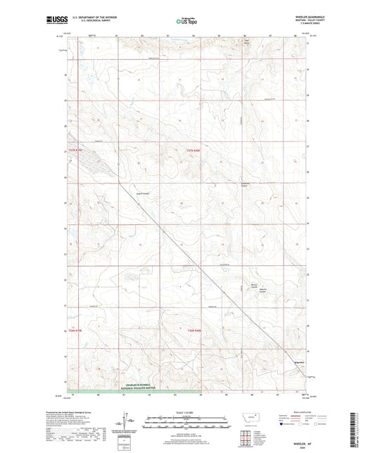 Wheeler Montana US Topo Map Image