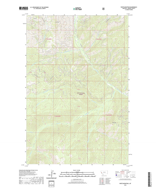 White Mountain Montana US Topo Map Image