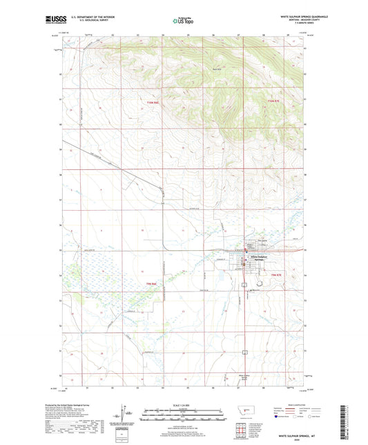 White Sulphur Springs Montana US Topo Map Image