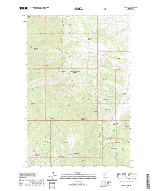 Whites City Montana US Topo Map Image