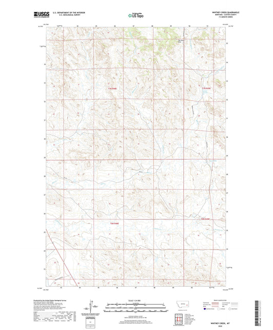 Whitney Creek Montana US Topo Map Image