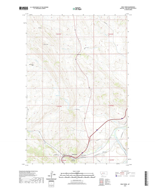 Wolf Creek Montana US Topo Map Image