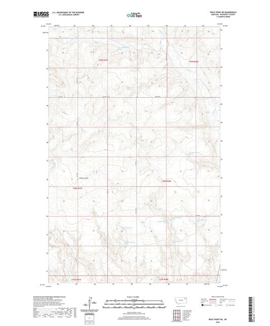 Wolf Point NE Montana US Topo Map Image