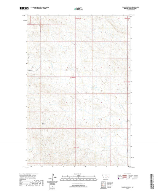Yablonski Ranch Montana US Topo Map Image