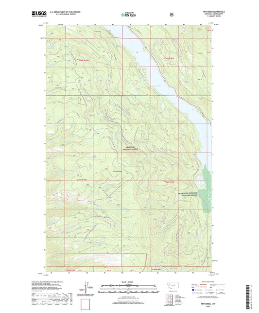 Yew Creek Montana US Topo Map Image