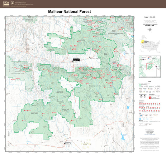 Malheur National Forest Map