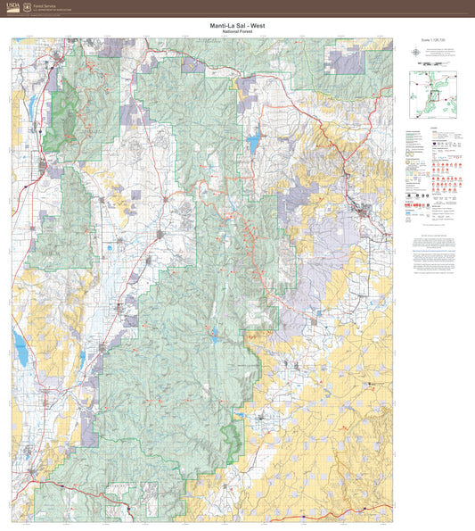 Manti-La Sal National Forest West Map