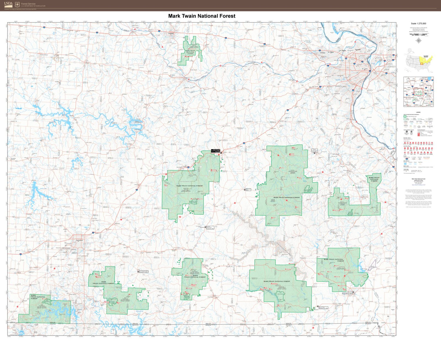 Mark Twain National Forest Map