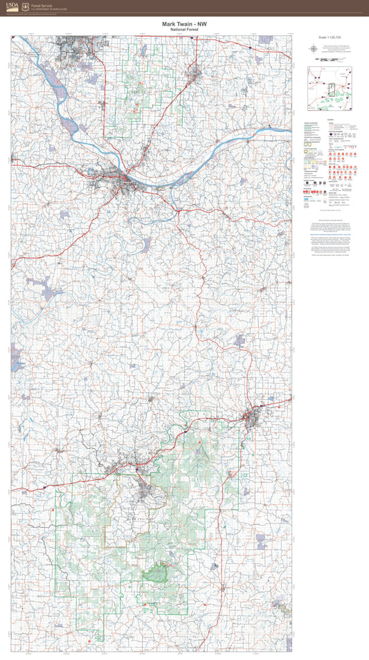 Mark Twain National Forest NW Map