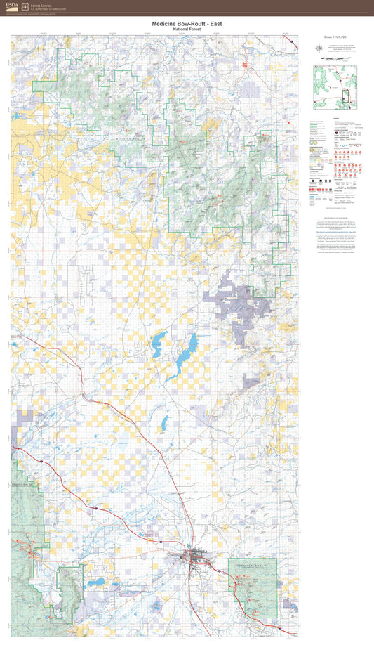 Medicine Bow-Routt National Forest East Map