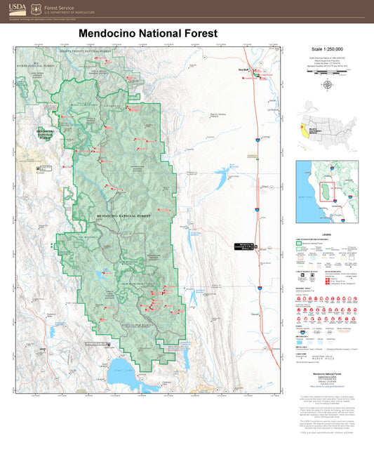 Mendocino National Forest Map