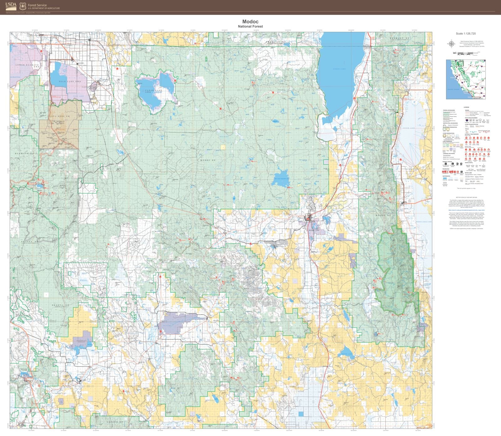Modoc National Forest Map – MyTopo Map Store