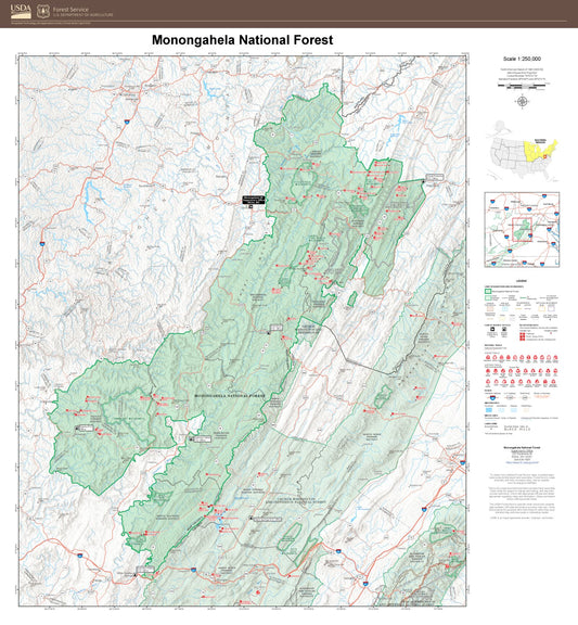 Monongahela National Forest Map