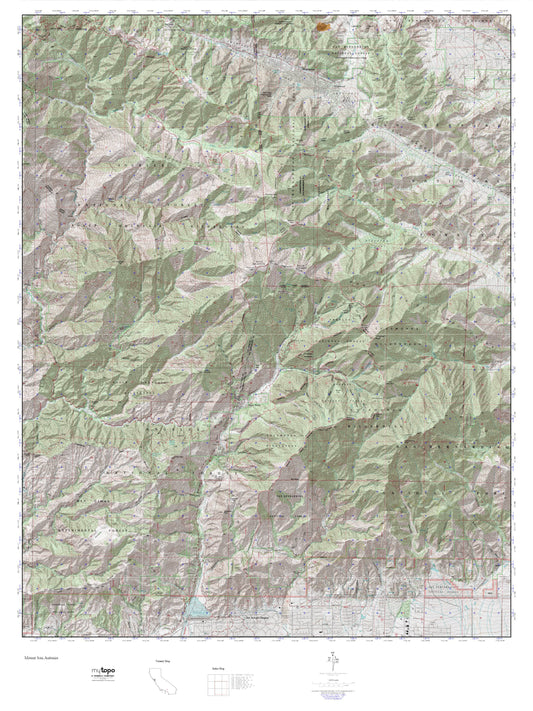 Mount Baldy MyTopo Explorer Series Map Image