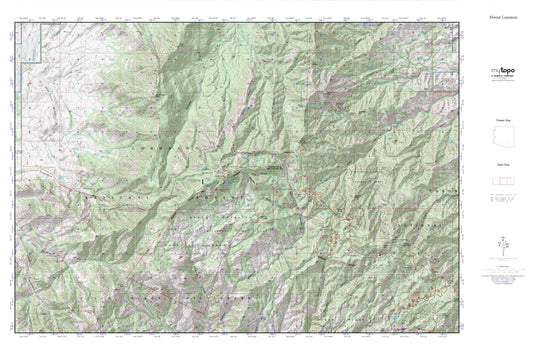 Mount Lemmon MyTopo Explorer Series Map Image