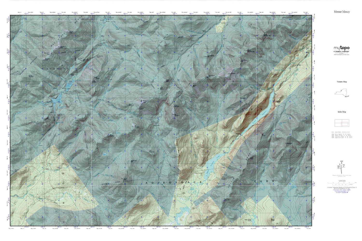 Mount Marcy MyTopo Explorer Series Map Image