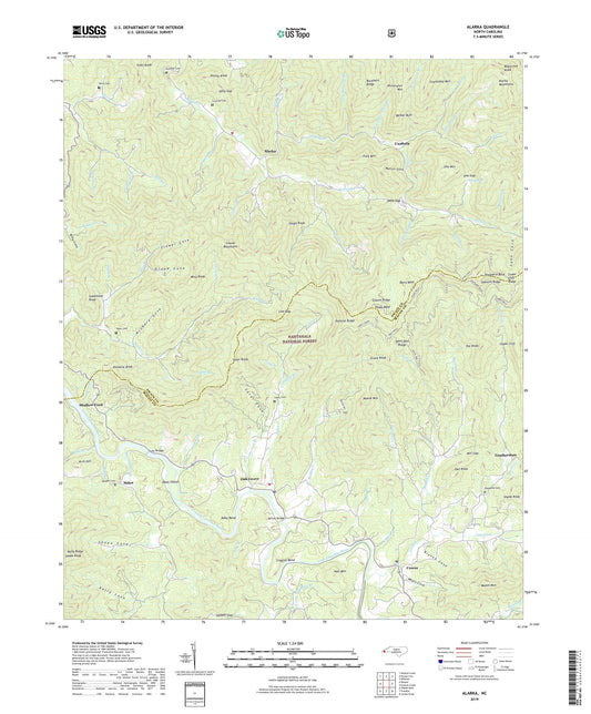 Alarka North Carolina US Topo Map Image