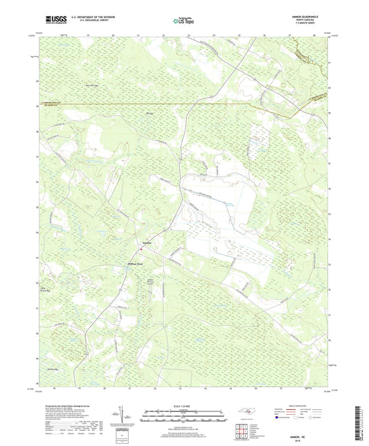Ammon North Carolina US Topo Map Image