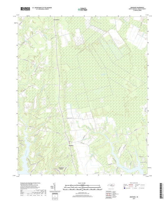 Arapahoe North Carolina US Topo Map Image