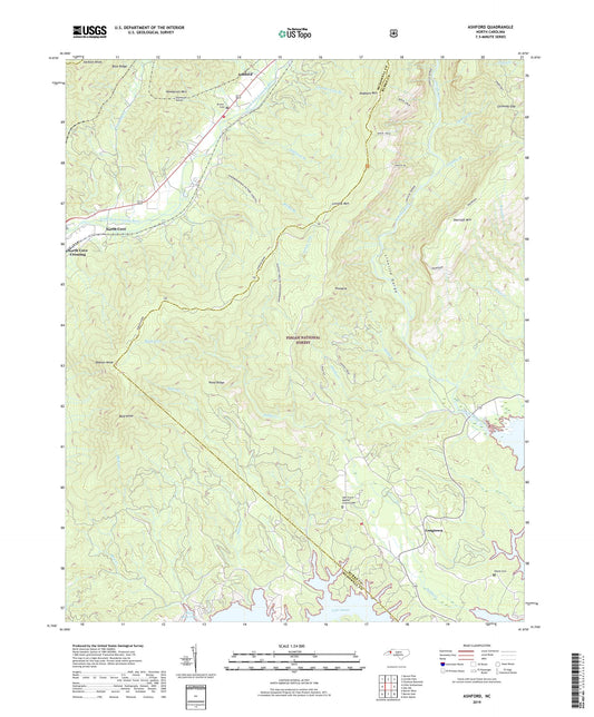 Ashford North Carolina US Topo Map Image