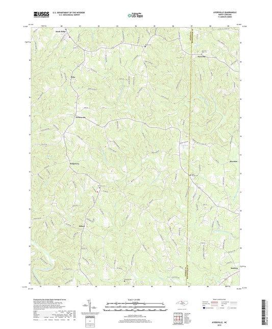 Ayersville North Carolina US Topo Map Image