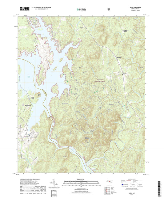 Badin North Carolina US Topo Map Image