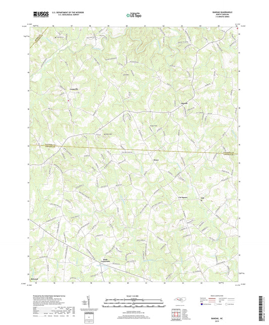 Banoak North Carolina US Topo Map Image