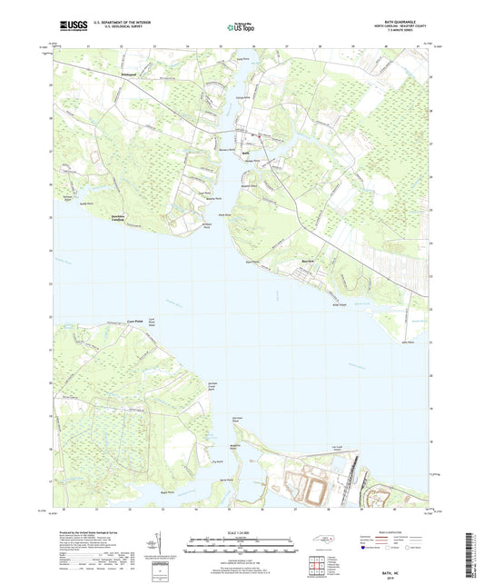 Bath North Carolina US Topo Map Image