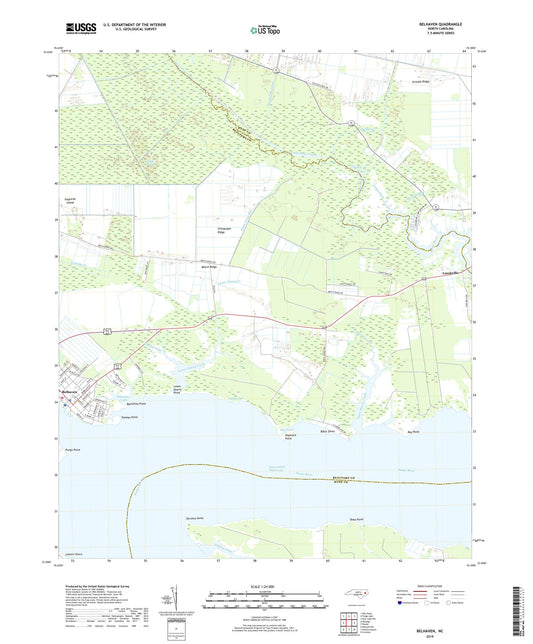 Belhaven North Carolina US Topo Map Image