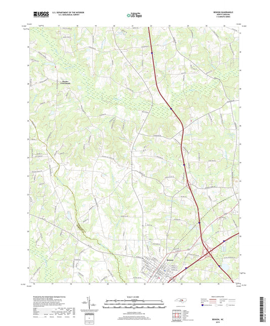 Benson North Carolina US Topo Map Image