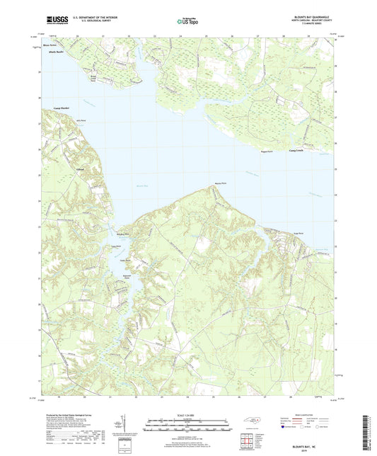 Blounts Bay North Carolina US Topo Map Image
