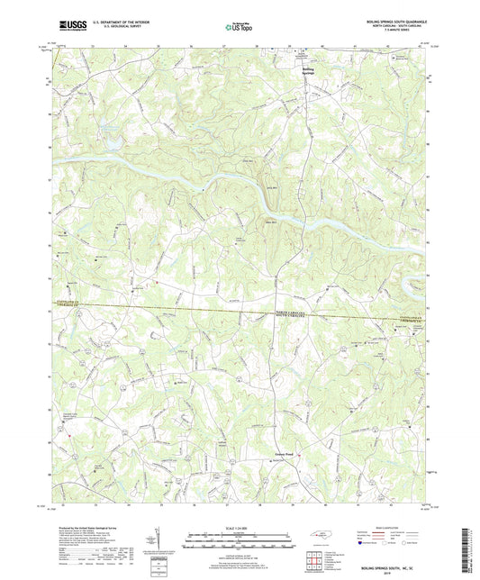 Boiling Springs South North Carolina US Topo Map Image