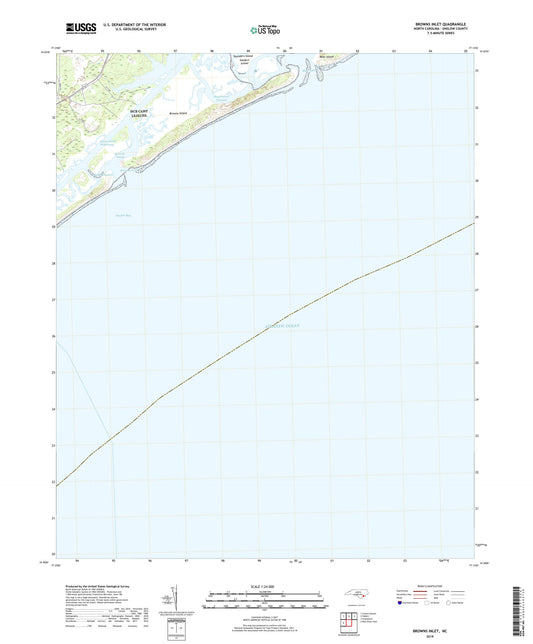 Browns Inlet North Carolina US Topo Map Image