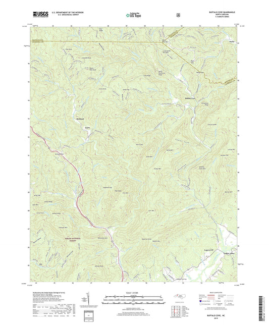 Buffalo Cove North Carolina US Topo Map Image