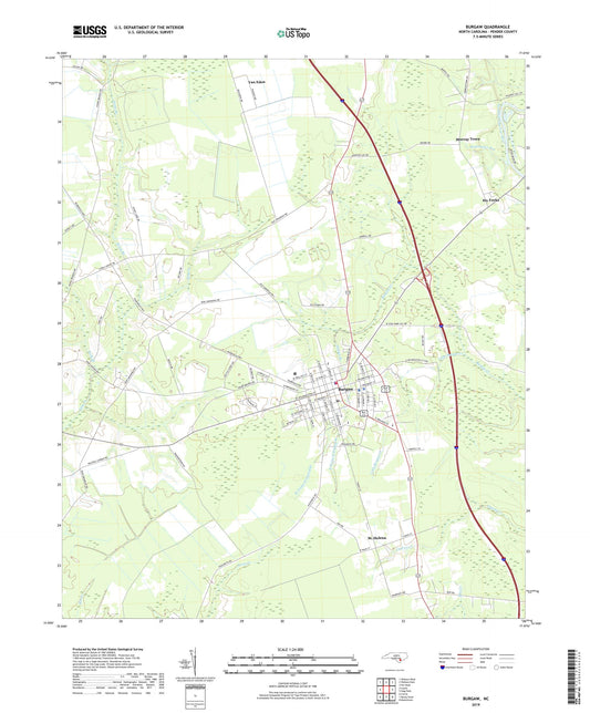 Burgaw North Carolina US Topo Map Image