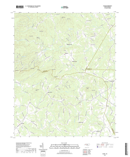 Casar North Carolina US Topo Map Image