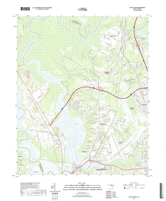 Castle Hayne North Carolina US Topo Map Image