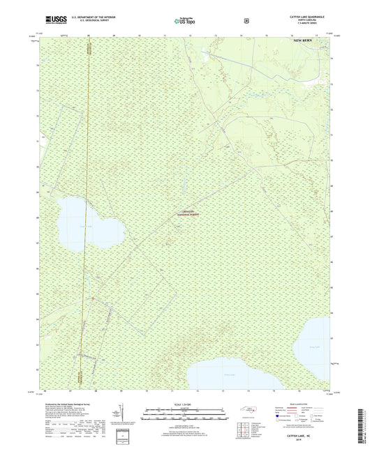 Catfish Lake North Carolina US Topo Map Image