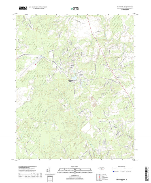 Catherine Lake North Carolina US Topo Map Image