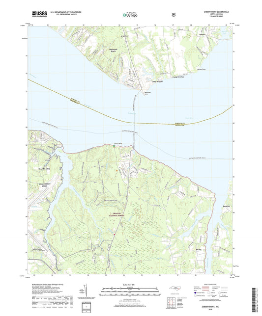 Cherry Point North Carolina US Topo Map Image