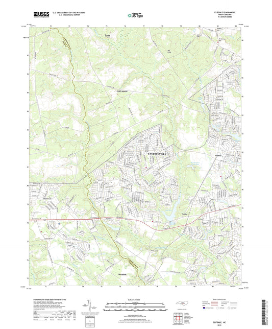 Clifdale North Carolina US Topo Map Image