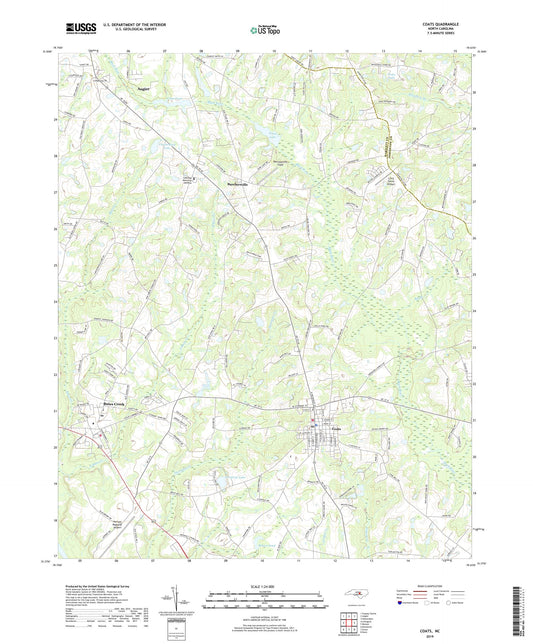 Coats North Carolina US Topo Map Image