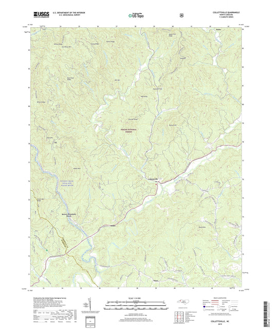 Collettsville North Carolina US Topo Map Image