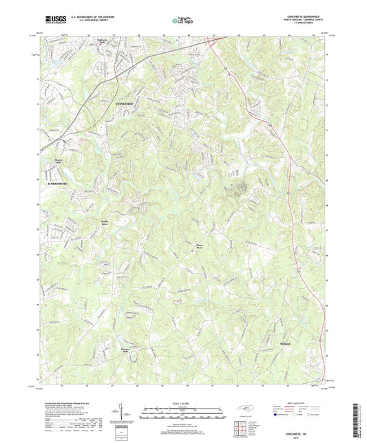 Concord SE North Carolina US Topo Map Image