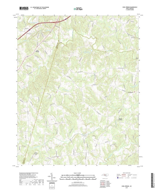 Cool Springs North Carolina US Topo Map Image