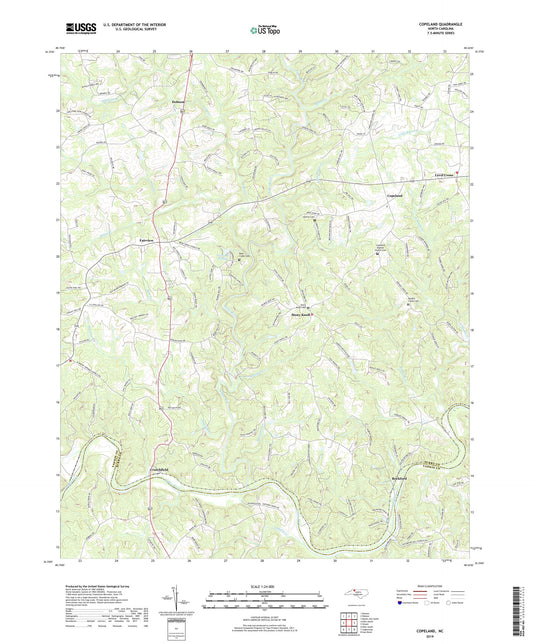 Copeland North Carolina US Topo Map Image