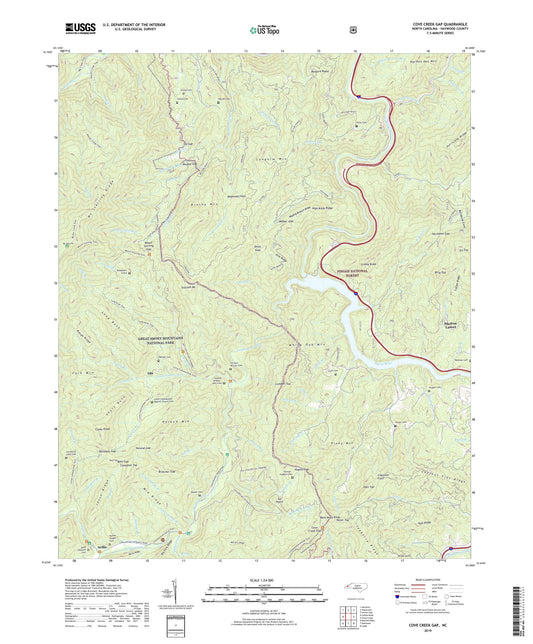Cove Creek Gap North Carolina US Topo Map Image